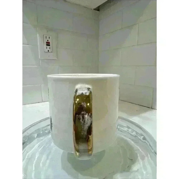 Letter E Elegant Gold Coffee Tea Mug Cup Pre-Owned - Picture 3 of 12